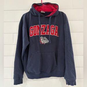 Gonzaga Bulldogs Hoodie Stadium Athletics Navy Red‎ Embroidered Logo Size L